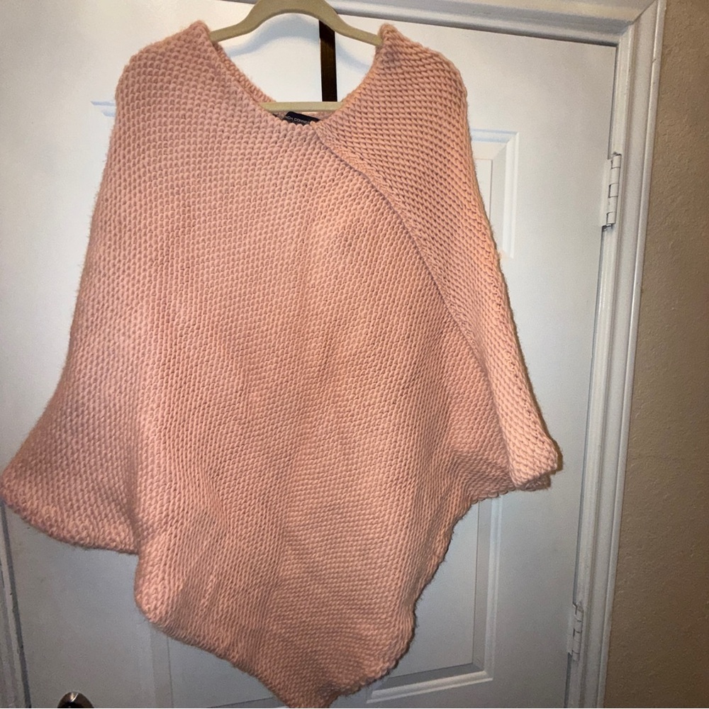 Mauve Knit Wool Women's‎ Poncho